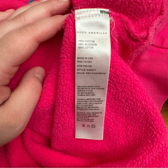 Good American x The B Project Powerful Woman Sweatshirt, Hot Pink, Size 4/XL - Picture 4 of 5